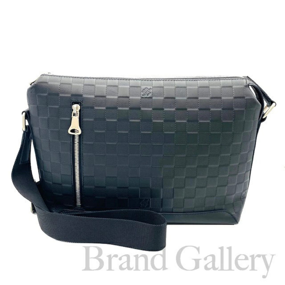 Louis Vuitton Discovery Crossbody Bag Damier Infini Canvas Leather Black